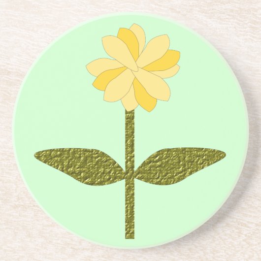 En Grès Dessous de verre Fleurs Jaunes Faisy (Devant)