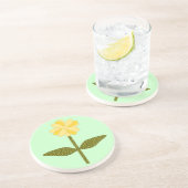 En Grès Dessous de verre Fleurs Jaunes Faisy (Côté)