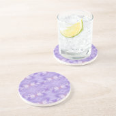 En Grès Dessous de verre Fleurs Violettes (Côté)
