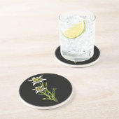 En Grès Dessous de verre Floral Edelweiss (Côté)