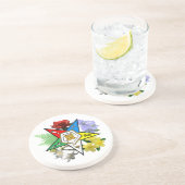 En Grès Dessous de verre Floral Etoile Orientale (Côté)
