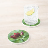 En Grès Dessous de verre Floral Gentien Rouge (Côté)