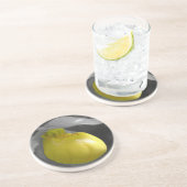 En Grès Dessous de verre Floral Lady Jaune (Côté)