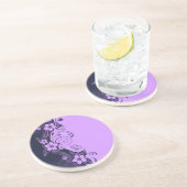 En Grès Dessous de verre floraux (Côté)