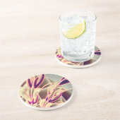 En Grès Dessous de verre floraux d'art déco (Côté)