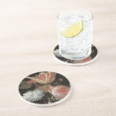 En Grès Dessous de verre floraux de beaux-arts (Côté)
