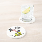 En Grès Dessous de verre fous de bureau de jours (Côté)