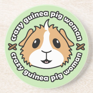 En Grès Dessous de verre fous de femme de cobaye