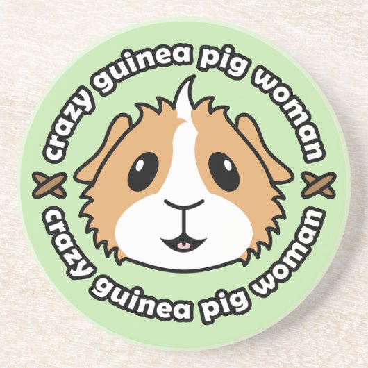 En Grès Dessous de verre fous de femme de cobaye (Devant)