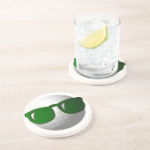 En Grès Dessous de verre frais de boule de golf (Côté)