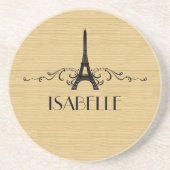 En Grès Dessous de verre français d'ébène (Devant)