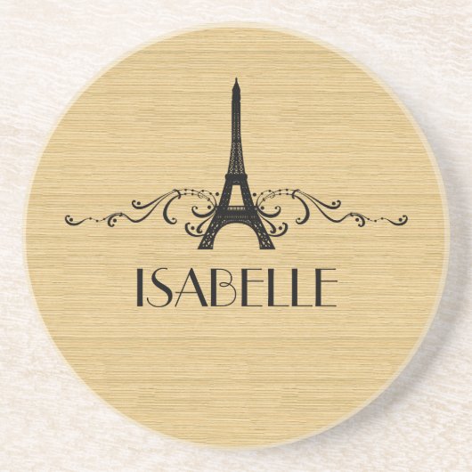 En Grès Dessous de verre français d'ébène (Devant)