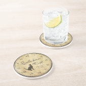 En Grès Dessous de verre français d'horloge de café (Côté)