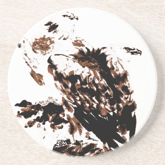 En Grès Dessous de verre Freedom Eagles (Devant)