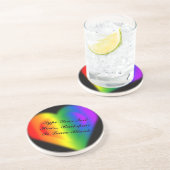 En Grès Dessous de verre gay pride Rainbow Love Boire des (Côté)