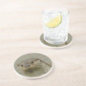 En Grès Dessous de verre géants de loutre de rivière (Côté)