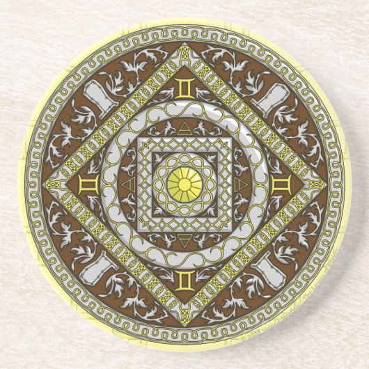 En Grès Dessous de verre Gemini Mandala (Devant)