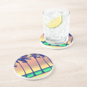 En Grès dessous de verre géniaux de plage (Côté)