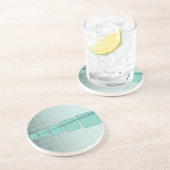 En Grès Dessous de verre géométrique des mers (Côté)