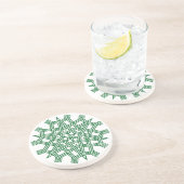 En Grès Dessous de verre géométriques des flocs de neige (Côté)
