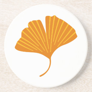 En Grès Dessous de verre Ginkgo Leaf