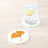 En Grès Dessous de verre Ginkgo Leaf (Côté)