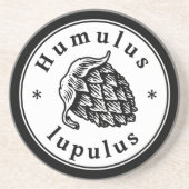 En Grès Dessous de verre graphique d'encre de bière Brown  (Devant)