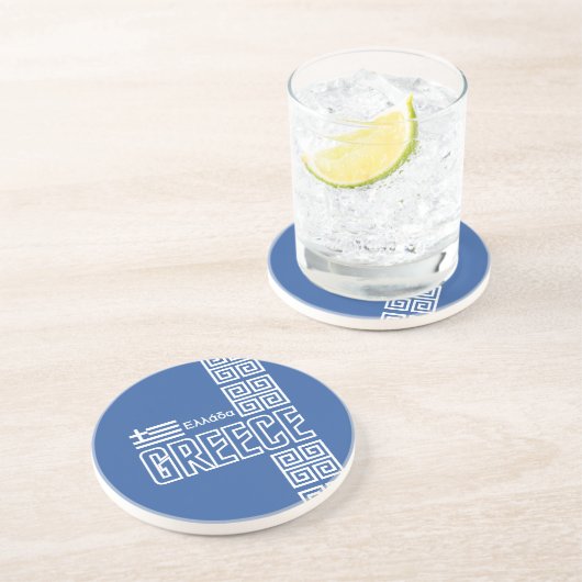 En Grès Dessous de verre grec (Côté)