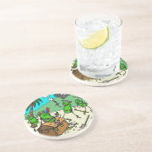 En Grès Dessous de verre Green Weenii "Pirate Party" (Côté)