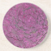 En Grès Dessous de verre (grès) avec chou violet (Devant)