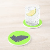 En Grès Dessous de verre Grey Kitty (Côté)