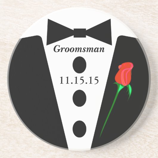 En Grès Dessous de verre Groomsman Tuxedo (Devant)