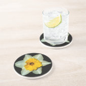 En Grès Dessous de verre gros plan Jonquille (Côté)