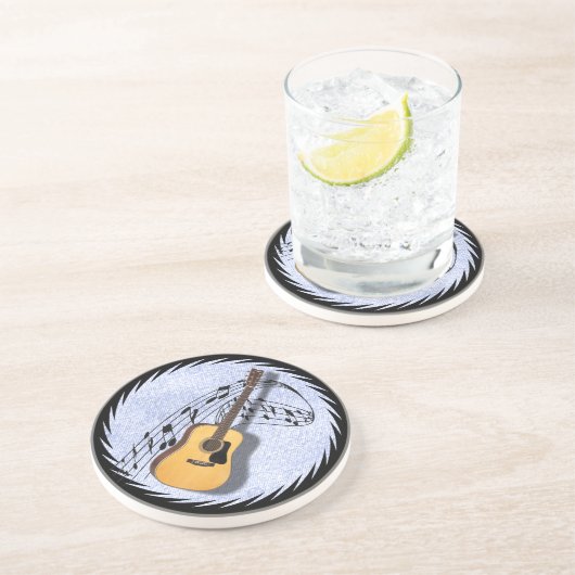 EN GRÈS DESSOUS DE VERRE GUITAR (Côté)