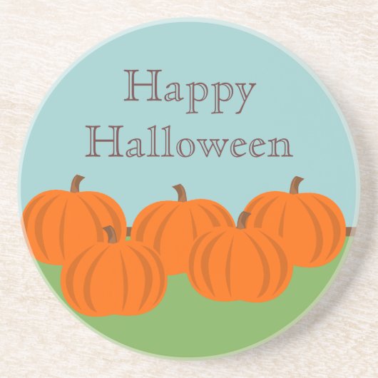 En Grès Dessous de verre Halloween citrouille Patch (Devant)