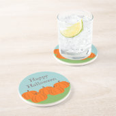 En Grès Dessous de verre Halloween citrouille Patch (Côté)