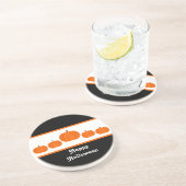En Grès Dessous de verre Halloween de ligne citrouille (Côté)