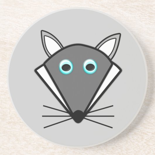 En Grès Dessous de verre Halloween Loup Mignon (Devant)