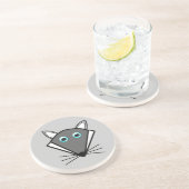 En Grès Dessous de verre Halloween Loup Mignon (Côté)