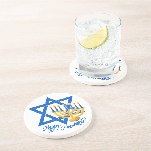 En Grès dessous de verre Hanoukka (Côté)