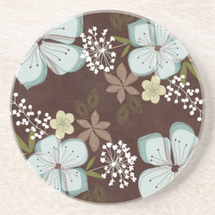 En Grès Dessous de verre Hawaiian Blue Flower