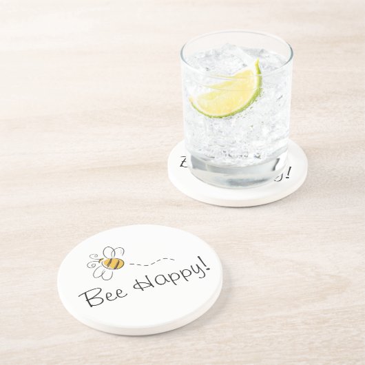 En Grès Dessous de verre heureux d'abeille (Côté)