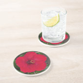 En Grès Dessous de verre Hibiscus (Côté)
