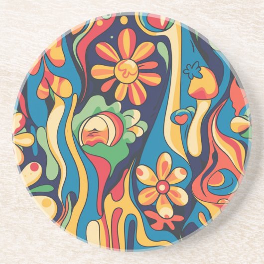 En Grès Dessous de verre hippie (Devant)