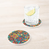 En Grès Dessous de verre hippie (Côté)