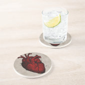 En Grès Dessous de verre humains de coeur (Côté)