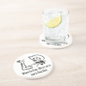 En Grès Dessous de verre humoristique Feng Shui (Côté)