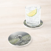 En Grès Dessous de verre Husky Sibérien Blanc (Côté)