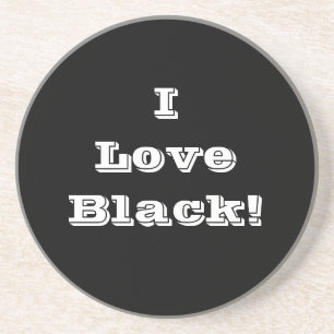 En Grès Dessous de verre I Love Black