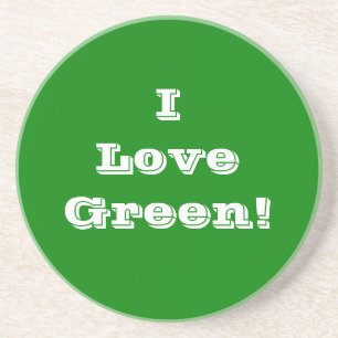 En Grès Dessous de verre I Love Green